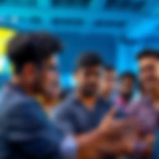 A group of frustrated participants discuss issues at the Flipkart hackathon, showcasing their disappointment with organization and communication.