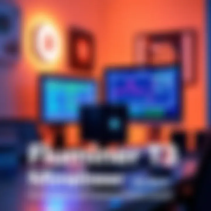 A Fluminer T3 miner on a desk with a computer monitor showing hash rate statistics and a warm environment, indicating home mining operation.