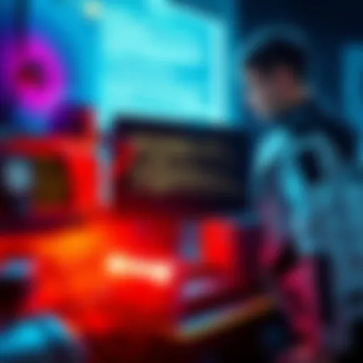 A FLUMINER T3 miner showing error messages on a monitor with a frustrated person in the background