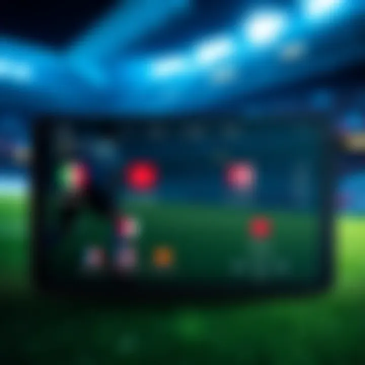 A visual representation of football match filters for Serie A, La Liga, and Süper Lig with icons of the leagues and a user interface design