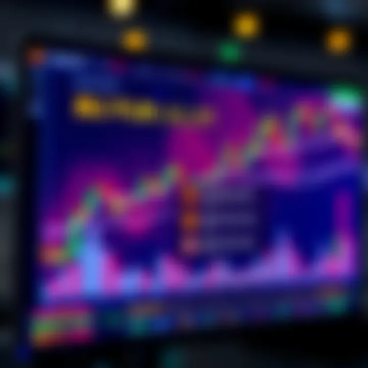A digital illustration of Forex trading with currency pairs like EUR/USD and GBP/USD represented graphically, showing charts and trading data on a screen.