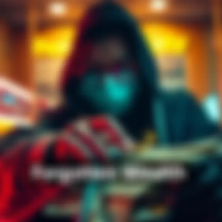 Forgotten Wealth A visual representation of a person searching for lost funds in a bank account, symbolizing account closures and financial recovery.