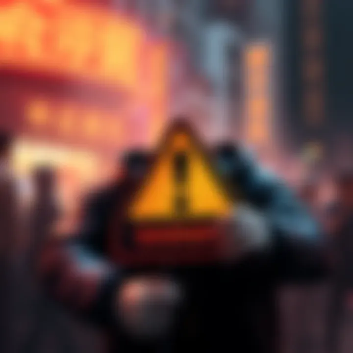 D.Wang and Steve Guo planning a new project with a warning sign