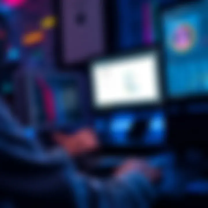 A person using a computer to access gRPC streams on Solana, with a feedback form visible on the screen.