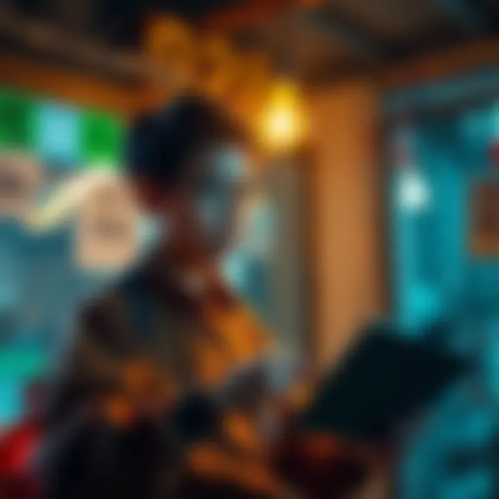 A person in Vietnam looking at electricity bill options, considering ways to reduce costs, with a calculator and a light bulb in the background.