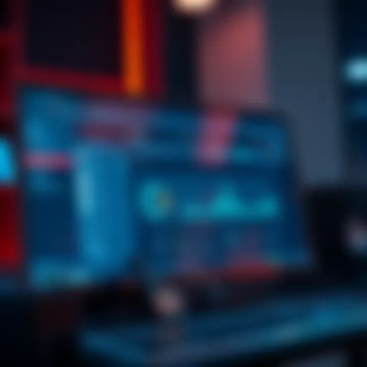 A computer screen showing disk space management tools with storage settings and graphs