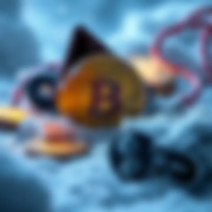 A visual representation of Bitcoin wallets being frozen, symbolizing the debate over security versus value in cryptocurrency.