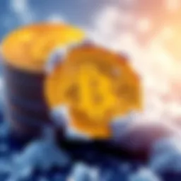 Illustration of Bitcoin coins being frozen with a lock symbol, representing the BIP-361 proposal impact on Satoshi's unspent coins.