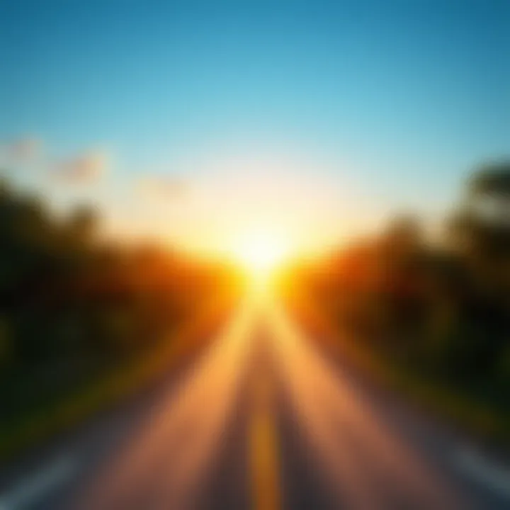 Bright sunrise symbolizing new beginnings and hope for the future