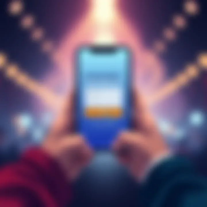 A Fresh Start with Referrals An illustration depicting a smartphone displaying a registration screen, symbolizing the opportunity to register anew after account deletion.