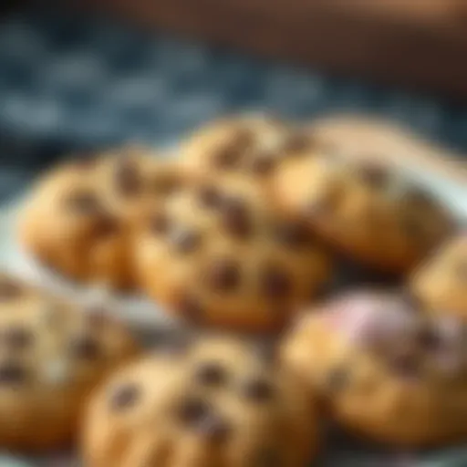A plate of assorted freshly baked cookies with chocolate chips and sprinkles, ready to be shared
