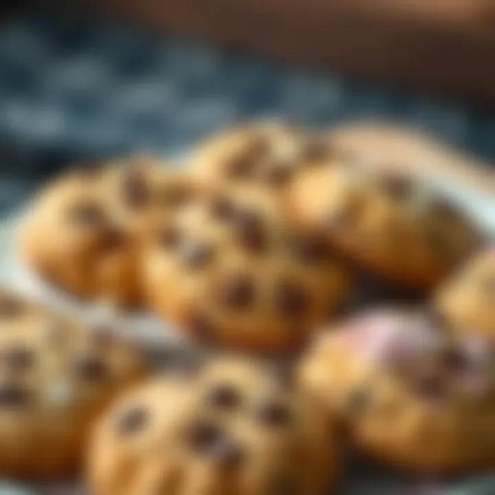 A plate of assorted freshly baked cookies with chocolate chips and sprinkles, ready to be shared