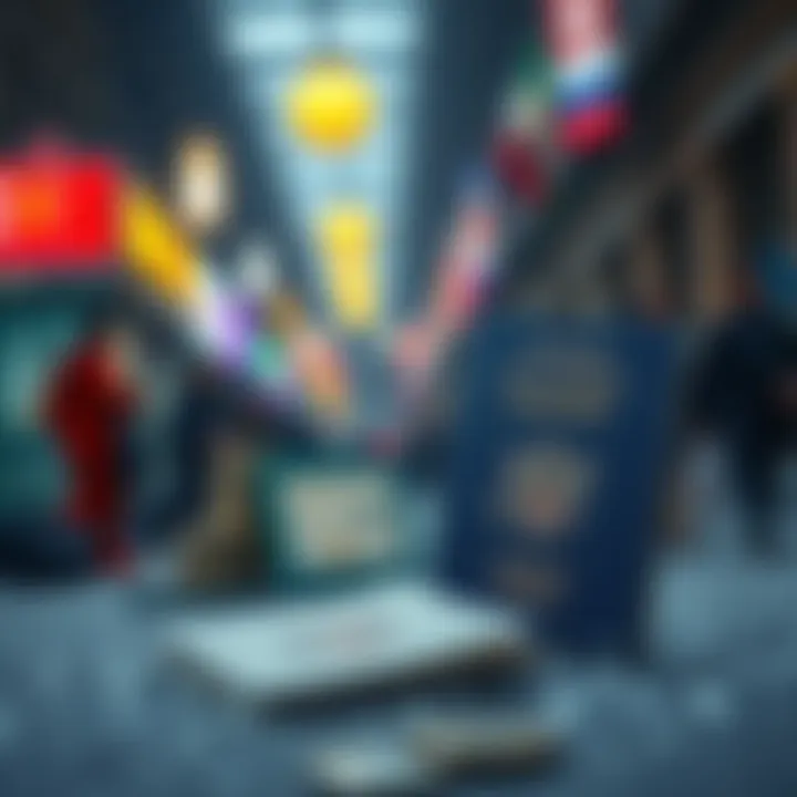 Visual representation of financial distress linked to nationality discrimination