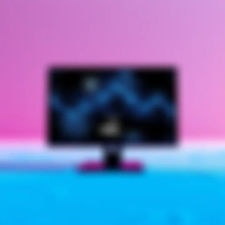 A computer screen showing a frozen advertisement with a loading symbol.