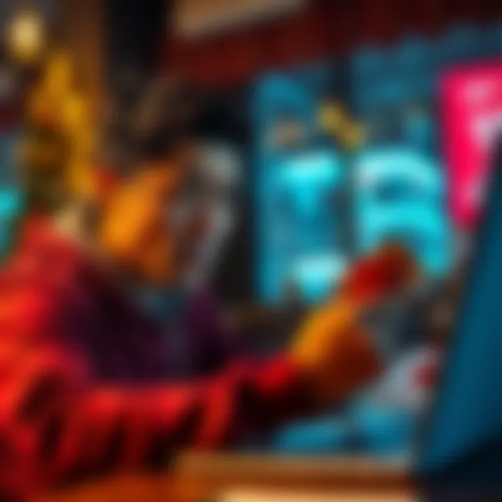 A Canadian person looks annoyed while holding a gift card and staring at a laptop screen, showing frustration with online retailers.