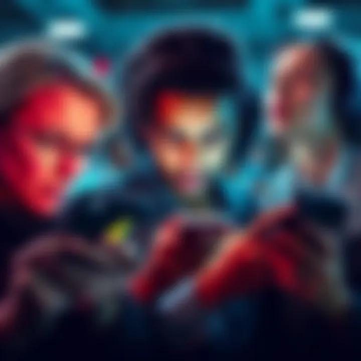 Group of people looking disappointed while checking cryptocurrency values on their phones, reflecting anxiety over Ethereum's recent losses.