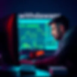 A person with a worried expression sitting in front of a computer, looking frustrated while checking their Kraken account for withdrawal issues