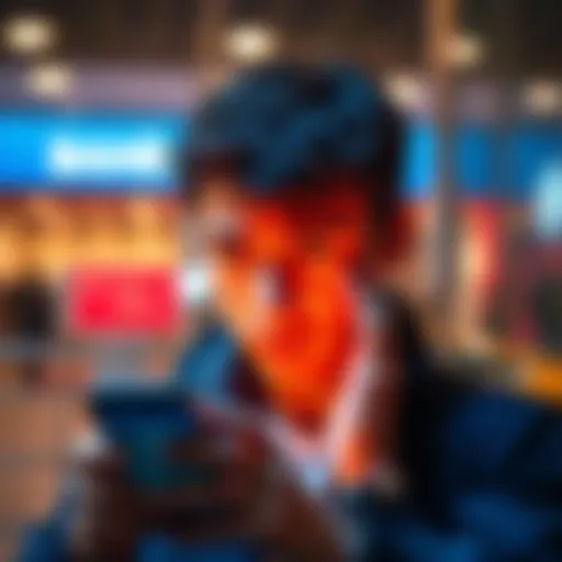 A person appears frustrated while using a banking app on a smartphone, showing a withdrawal error message on the screen