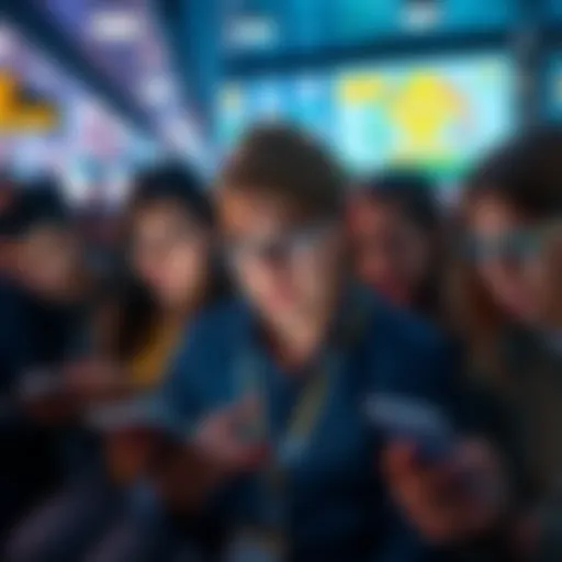 A group of people looking worried while using their devices, symbolizing frustration over account deactivation issues with Binance.