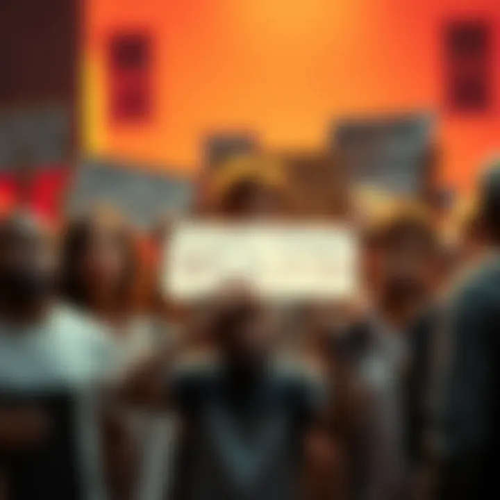 A group of diverse people expressing frustration over cryptocurrency issues, holding signs demanding accountability.