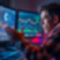 Frustrated Crypto Investor A person looking at a computer screen showing XRP charts with a concerned expression, symbolizing the struggle of holding crypto for a long time without gains.
