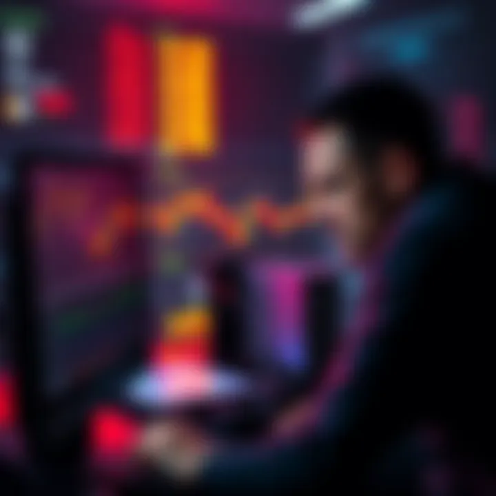 A trader looks at a computer screen displaying high trading fees, symbolizing frustration and concern over costs.