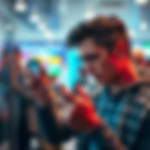 A person looks distressed while holding a smartphone with a bank app on the screen, illustrating financial challenges due to account restrictions.