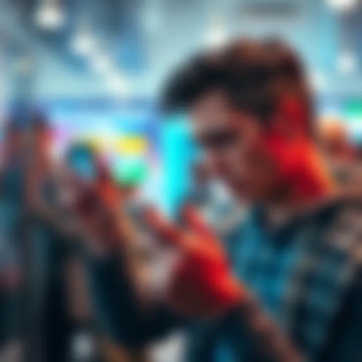 A person looks distressed while holding a smartphone with a bank app on the screen, illustrating financial challenges due to account restrictions.