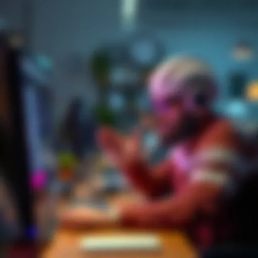 A disappointed customer at a computer screen, struggling to get help from a chatbot during a subscription renewal process.