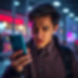 Frustrated customer with closed account A person looking upset while holding a phone, representing frustration with closed account and inaccessible funds