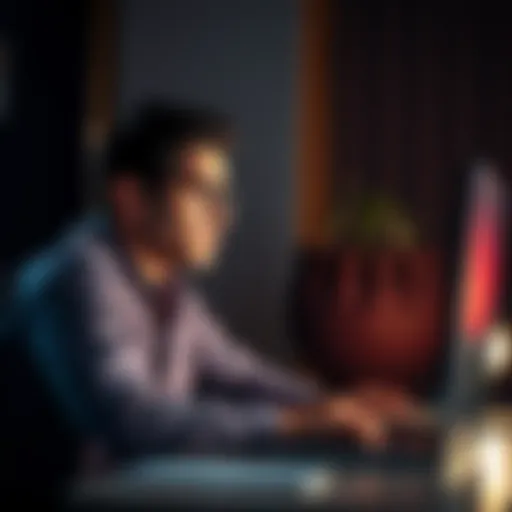 A frustrated customer sitting at a computer, looking upset as they read about their account suspension after verification, with no support response in sight.