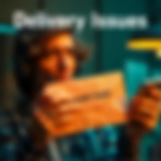 A person looking upset while holding an envelope marked 'Credit Card' with a phone in their other hand, indicating issues with delivery and support.