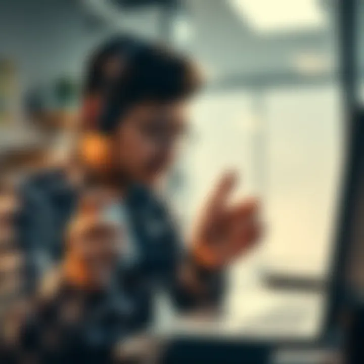A frustrated customer holds their Framework Desktop model, showing a defective screws while looking at their email support on a laptop.