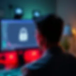 A frustrated person staring at a computer screen displaying a locked account message, symbolizing Gemini's poor customer service.