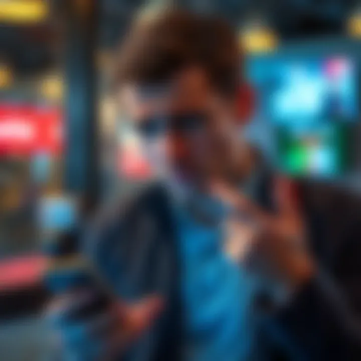 A frustrated customer holding a phone, looking confused while trying to contact customer support about a refund issue.