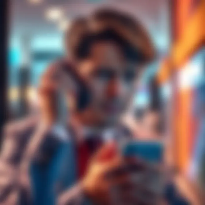 Frustrated customer on phone with Revolut A customer looking frustrated while trying to contact customer service on their phone about issues with Revolut's account.