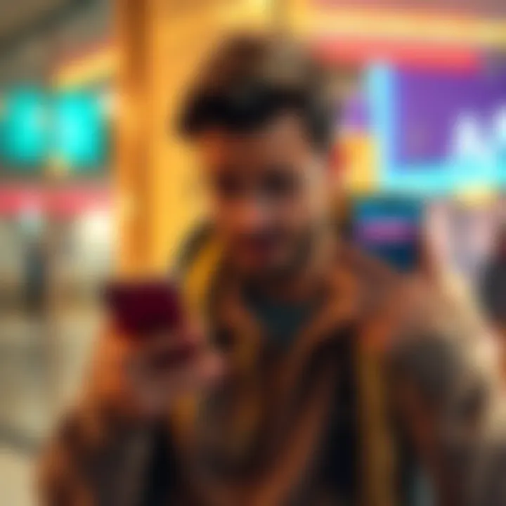A person showing frustration while looking at their phone with the Revolut app open, indicating an account freeze