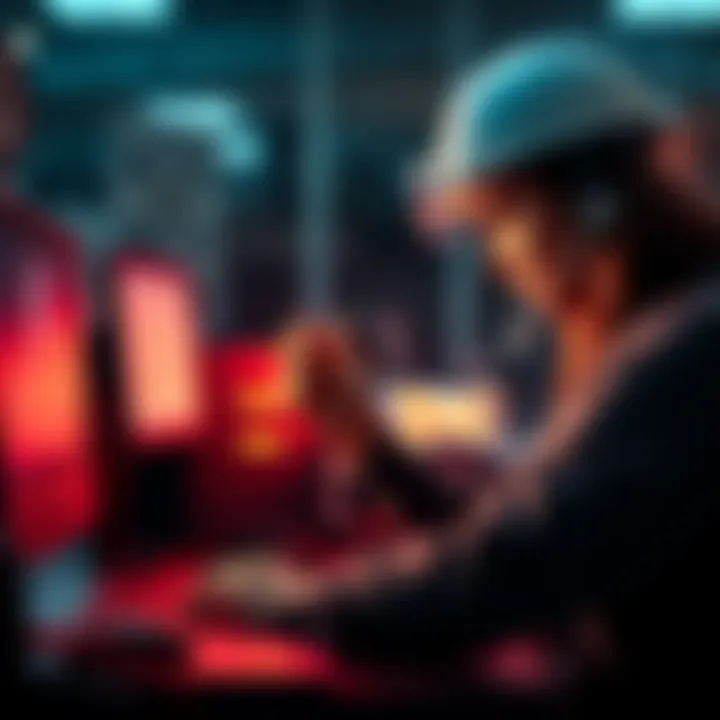 Person sitting at a computer looking frustrated after waiting for support; chat window is closed