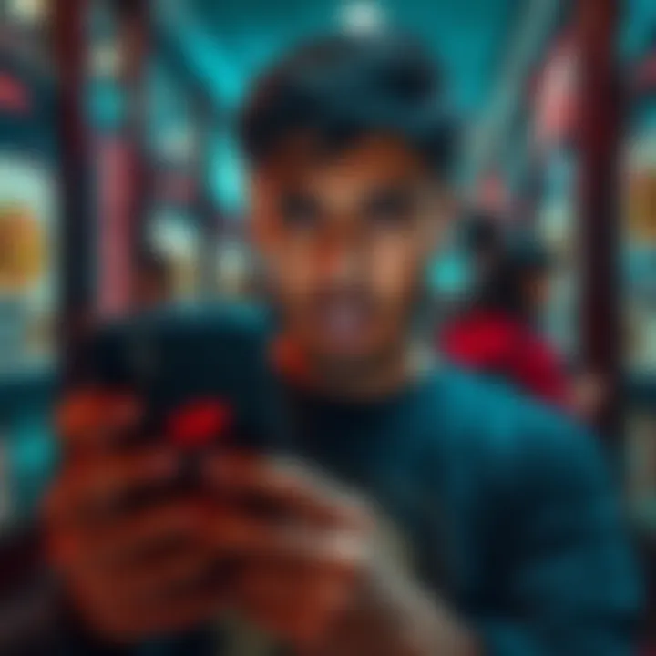 A person expressing frustration while viewing repetitive ads on their phone related to DoorDash.