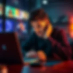 Frustrated European user on Gemini A European citizen looking distressed while checking their Gemini account on a laptop, showing withdrawal-only mode screen