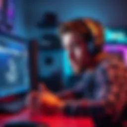 A gamer looks frustrated while trying to make a game purchase online, showing a screen with a region lock error message.