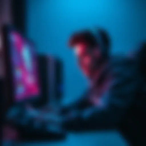 Gamer showing frustration at a computer screen after a game update, unable to purchase a hunter skin