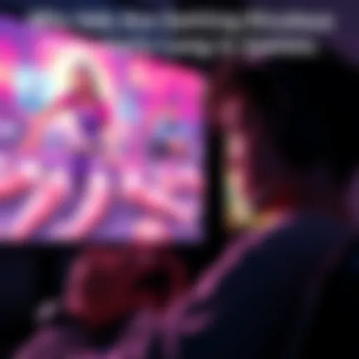 A gamer looks disappointed while watching a long advertisement on a screen, showing frustration with the gaming experience