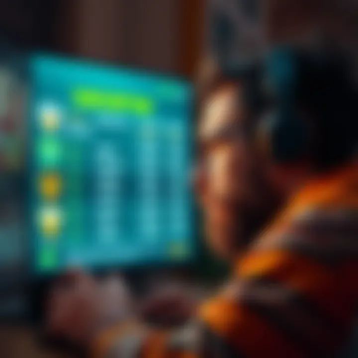 A frustrated gamer stares at a computer screen displaying high subscription fees for an explorer club after grinding for badges.