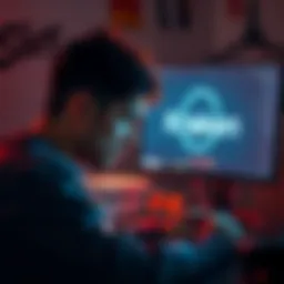 A person looking worried while checking their computer, with a Kraken logo on the screen and a timer showing urgency