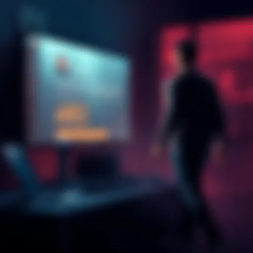 A forum member expresses frustration and walks away from a computer screen showing rave reviews for the movie Ares