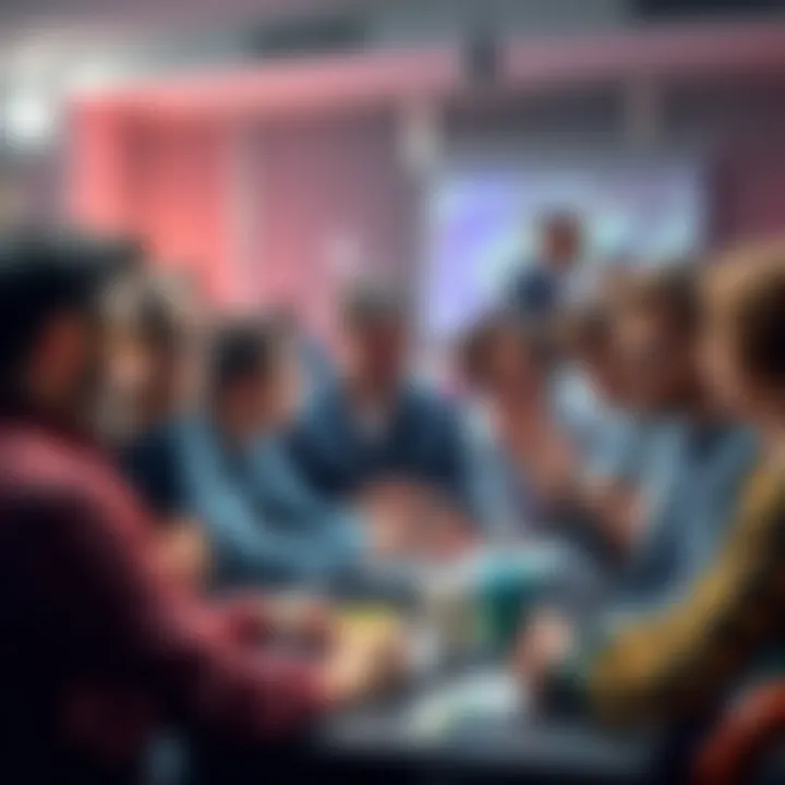 Frustrated people discussing online A group of annoyed people engaged in a heated discussion on a forum, expressing their frustration with online behavior.