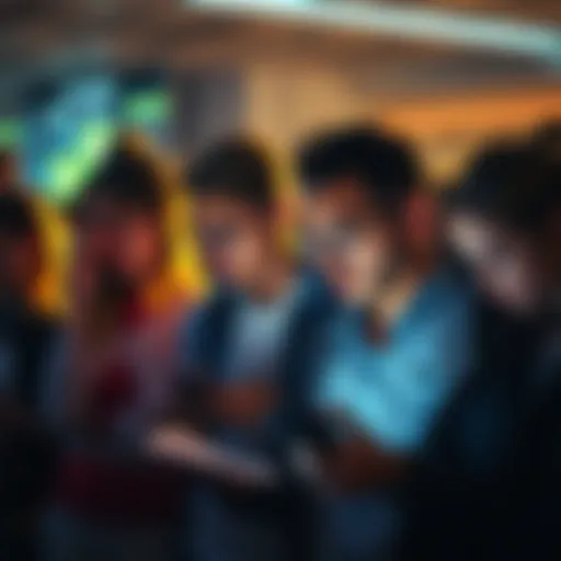 Group of people looking disappointed while checking their devices for news on AMP release