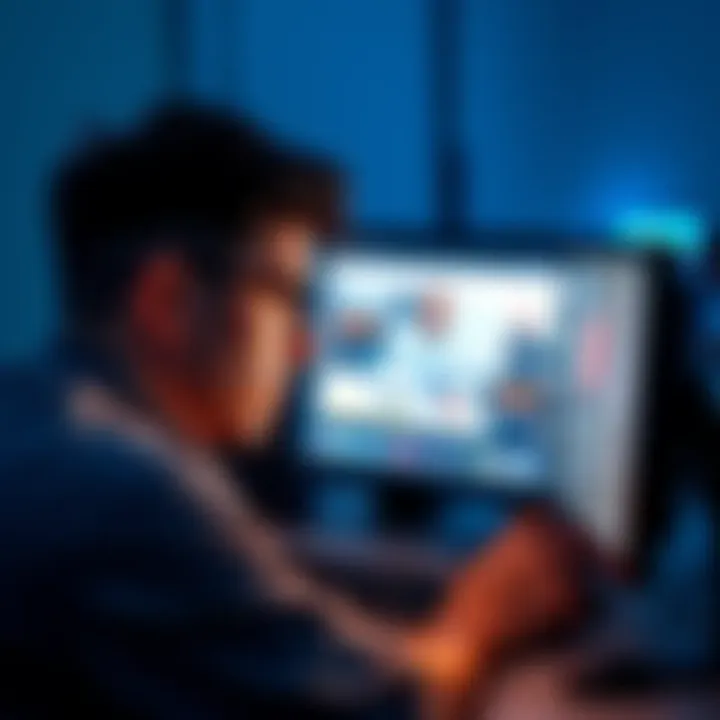 A person showing frustration while trying to close ads on their computer screen