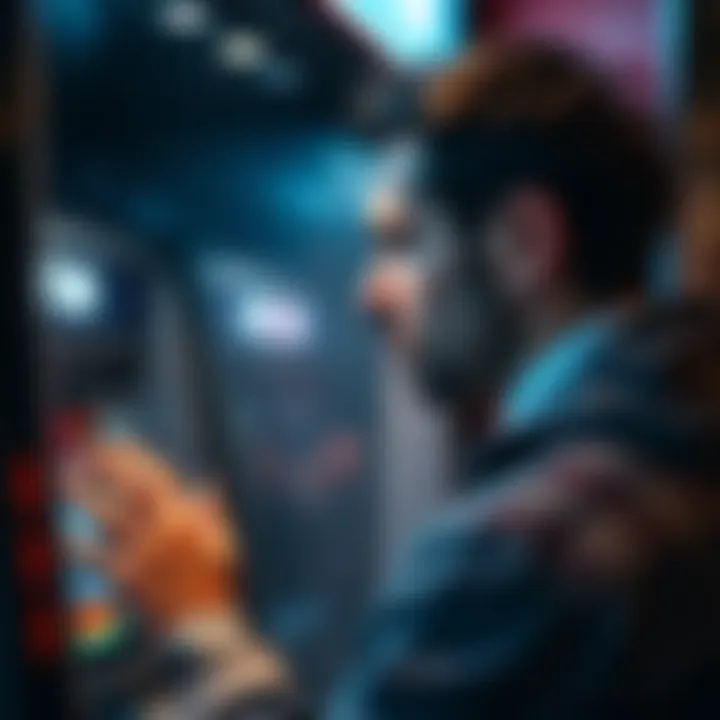 A person looking frustrated while checking an ATM screen, indicating a cash withdrawal delay issue